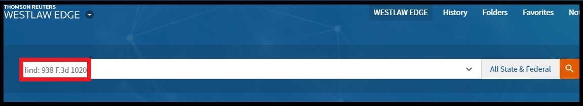 How to find a case on Westlaw Edge.