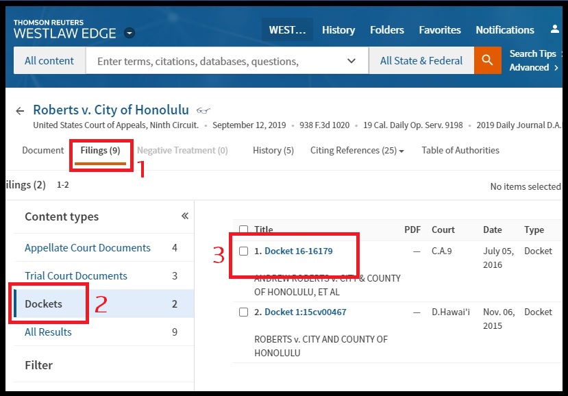 court docket