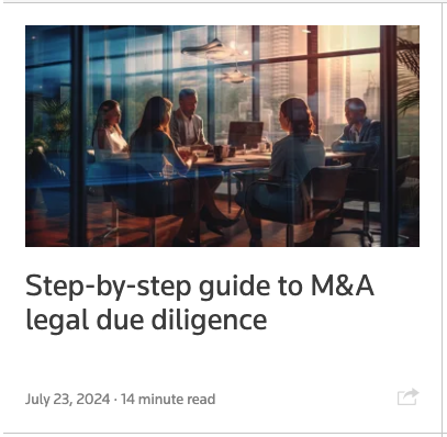 Blog thumnbail for step by step guide to M&A legal due diligence