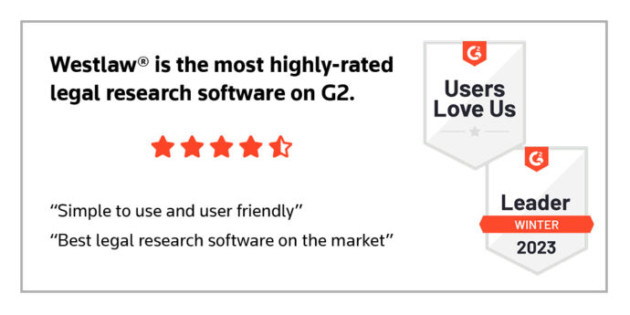 Westlaw G2 reviews banner