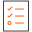 icon-orange and black checklist