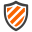 orange and black shield icon