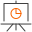 orange and black pie chart icon