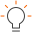 icon-orange and black bulb