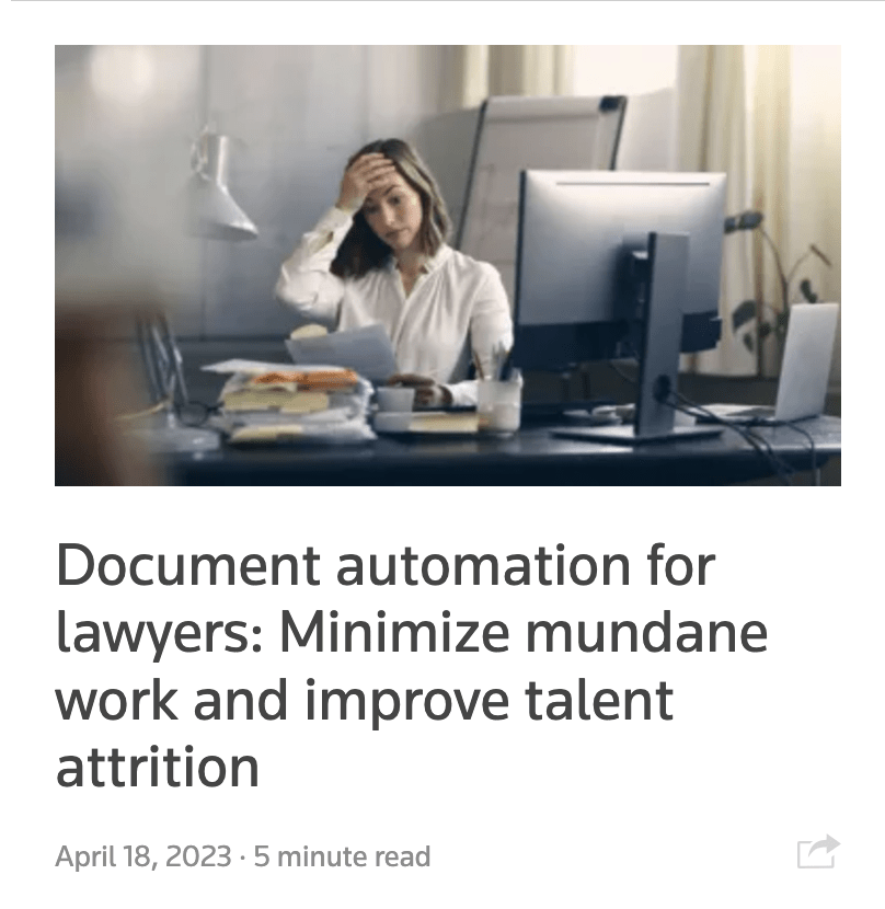 Link to document automation blog post