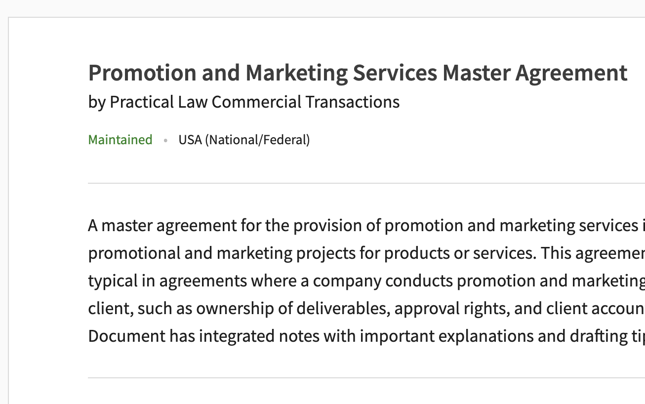 Promotion and marketing