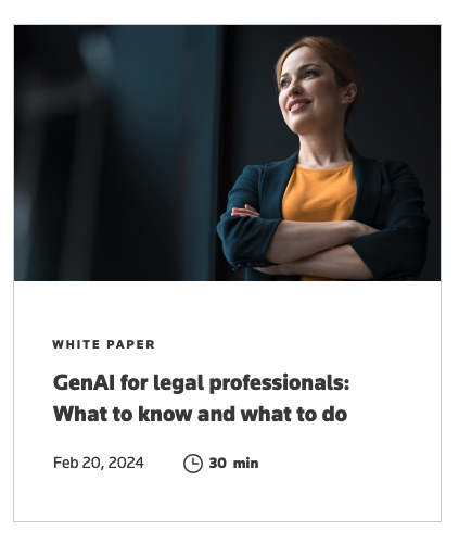 White paper thumbnail of GenAI for legal professionals