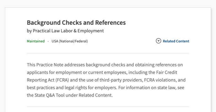 Thumbnail preview of Background Checks and References