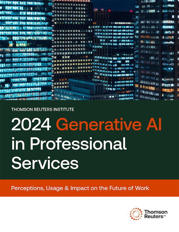 Cover of 2024 GenAI in professional services report
