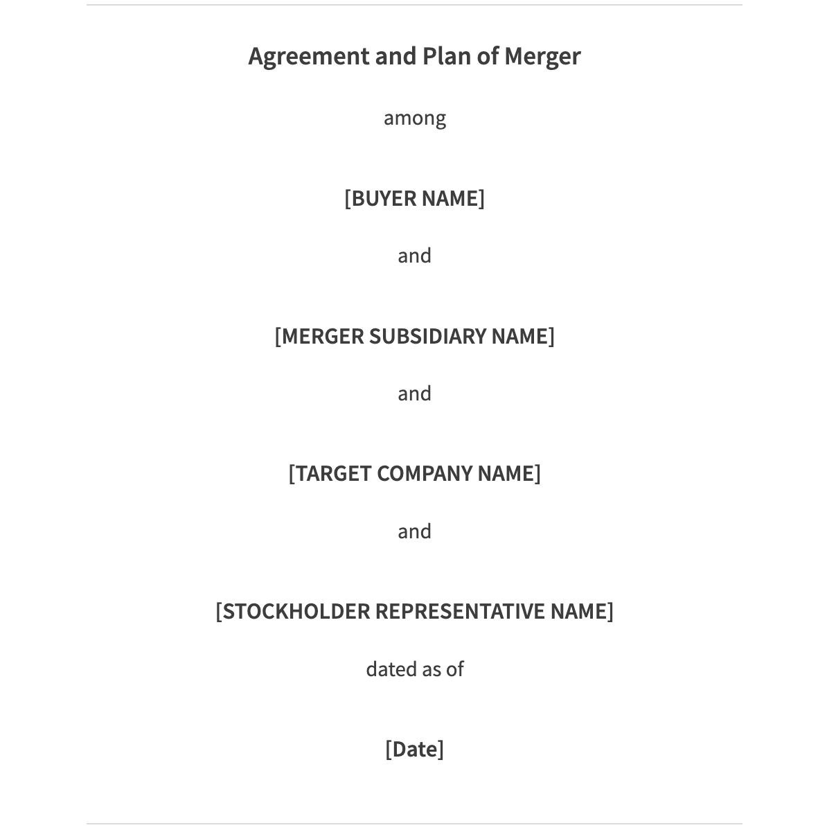 merger agreement private company image preview