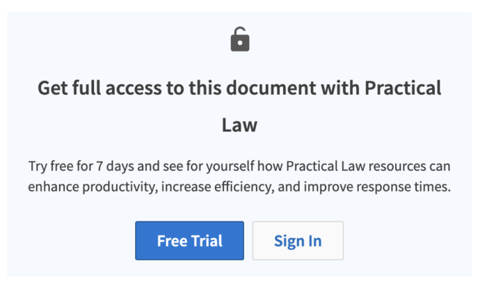 Practical Law free trial image