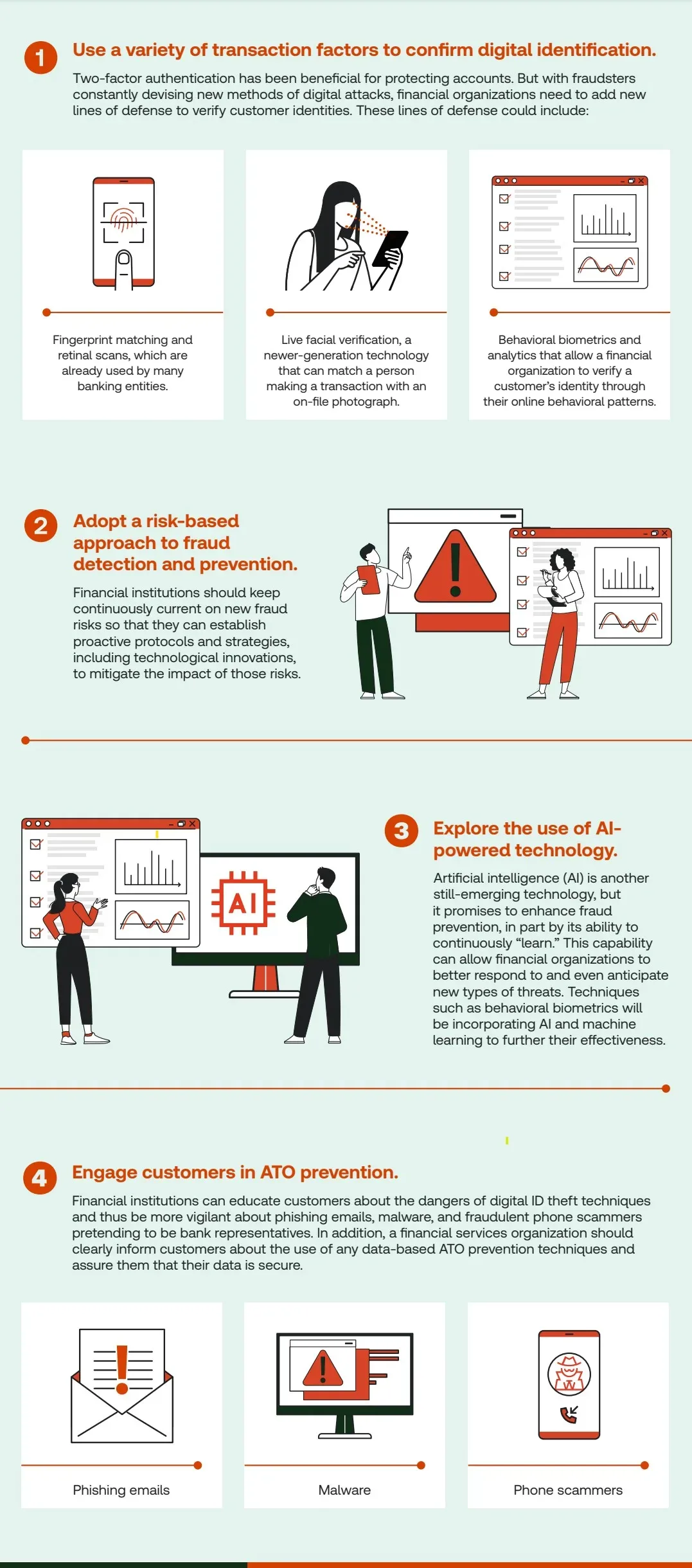 How financial institutions and their customers can prevent account takeover fraud infographic