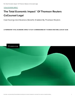 The Total Economic Impact™ of Thomson Reuters CoCounsel Legal