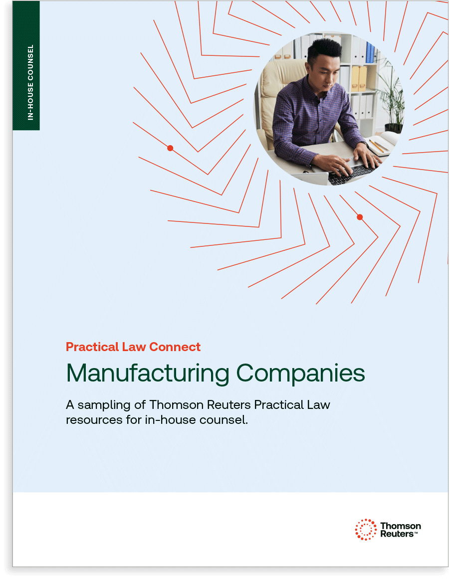 Practical Law for manufacturing companies