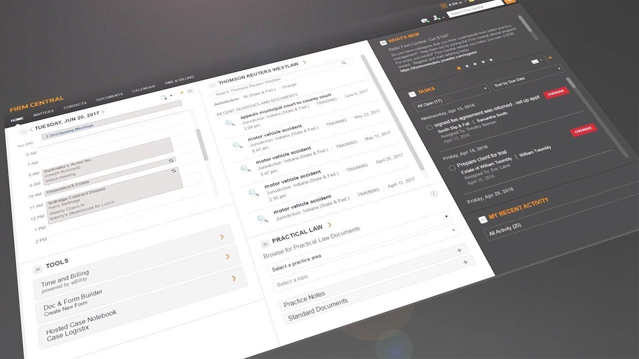 See how Firm Central integrates with Westlaw