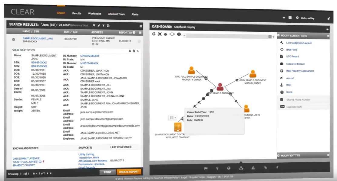 CLEAR Investigation Software Thomson Reuters Legal CLEAR Investigation Software Thomson Reuters Legal