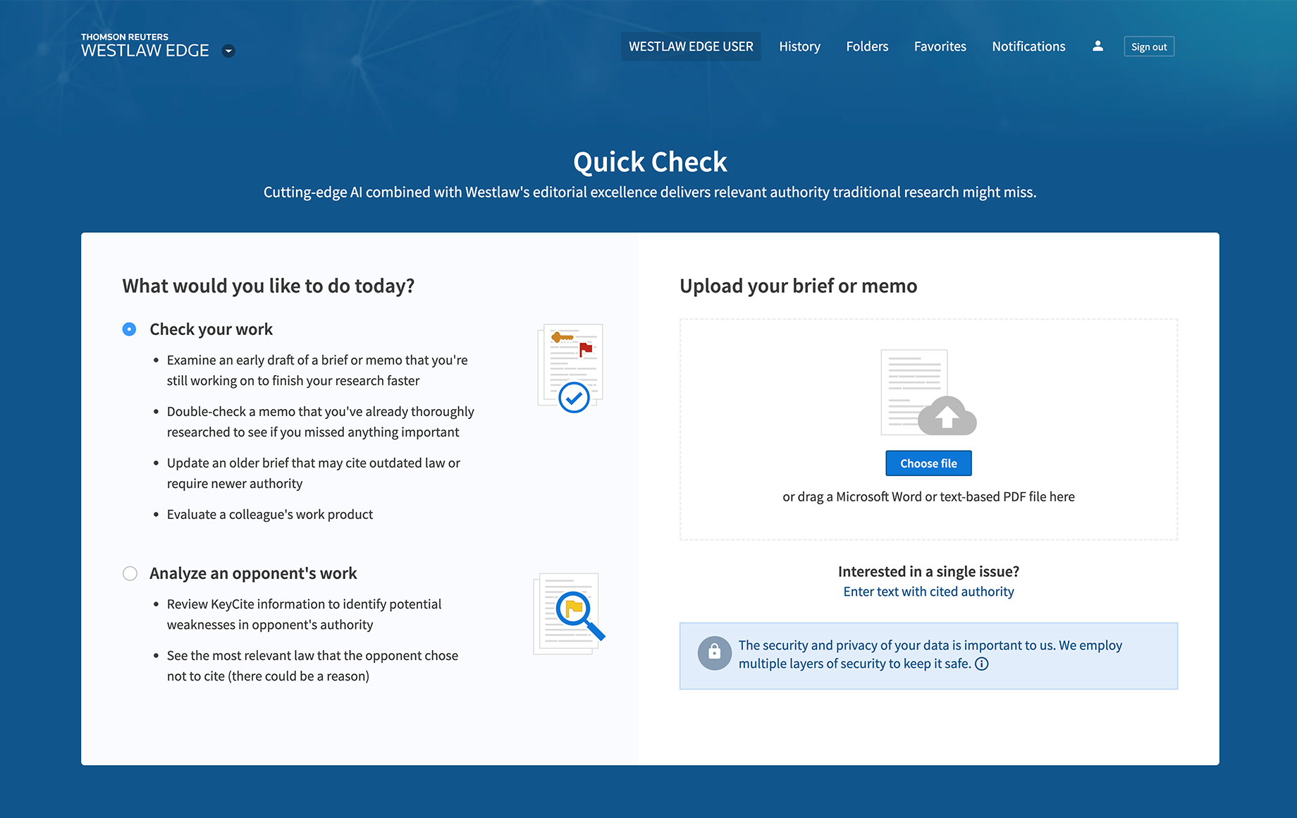 Quick Check - Westlaw Edge | Thomson Reuters Legal