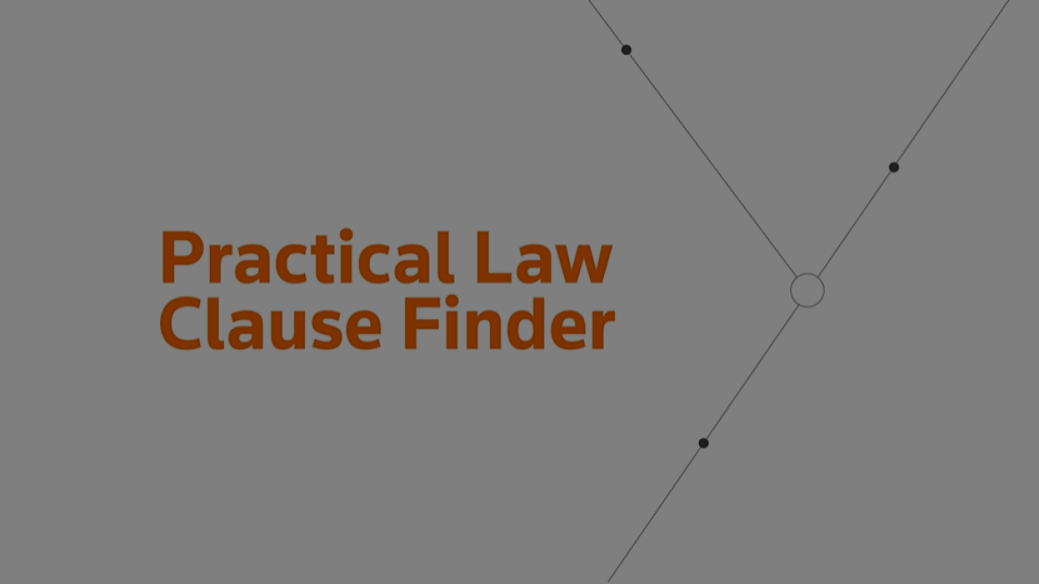 Practical Law Clause Finder video poster image