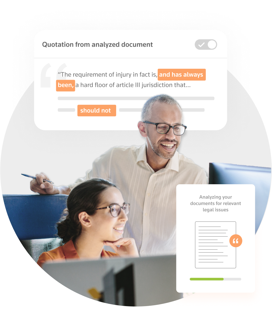 Access faster, more accurate, and first-of-its-kind tools such as advanced AI-driven search, intelligent document analysis, integrated litigation analytics, and more.