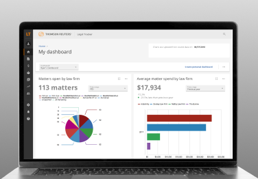 A Legal Tracker screenshot showing an example dashboard.