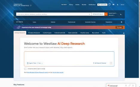 Westlaw Advantage Homepage