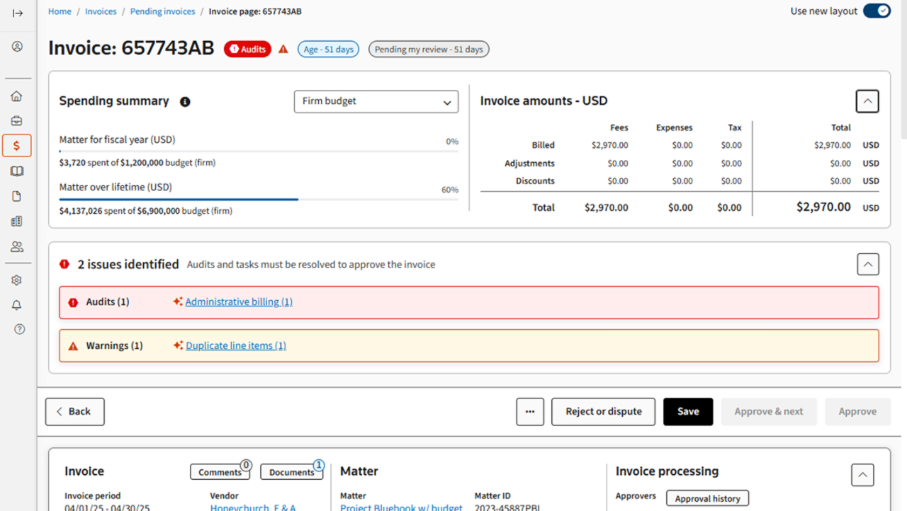 Legal Tracker AI Powered Invoice Review Image