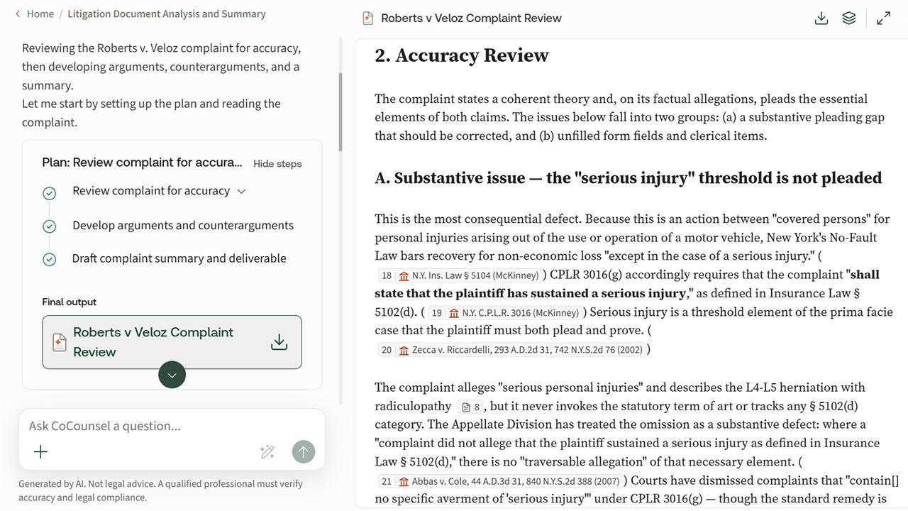 Screenshot - Litigation Document Analyzer