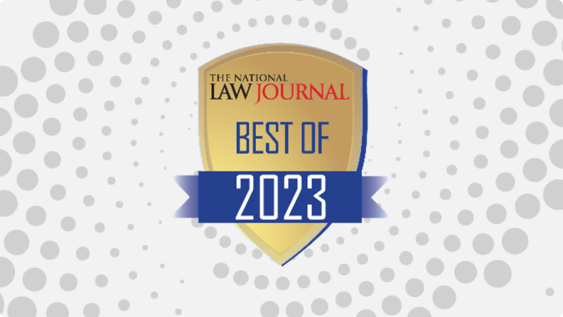 The National Law Journal best of 2022 award logo