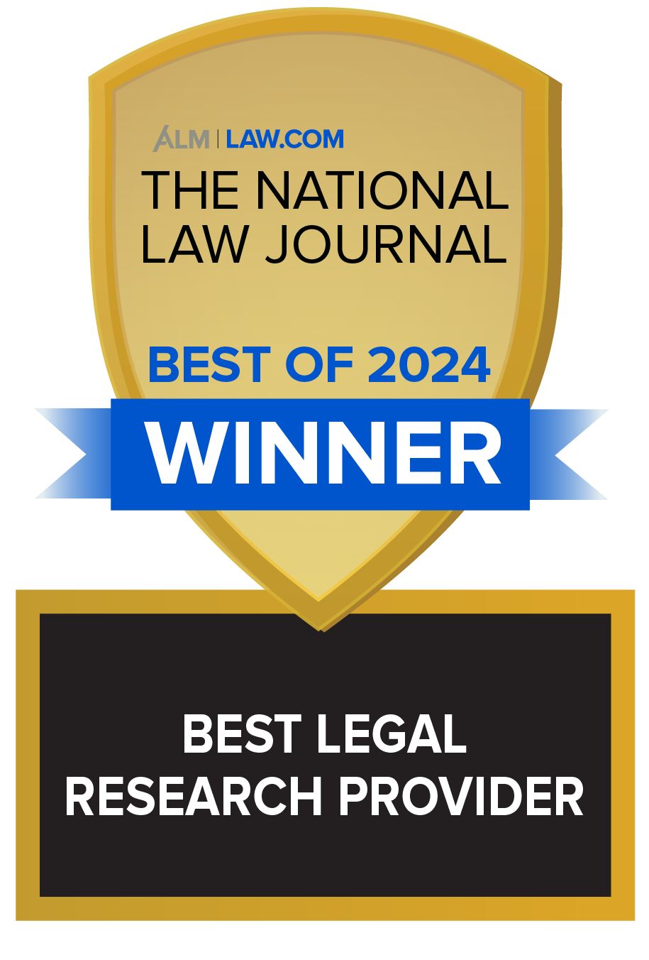 The National Law Journal best of 2024 award logo