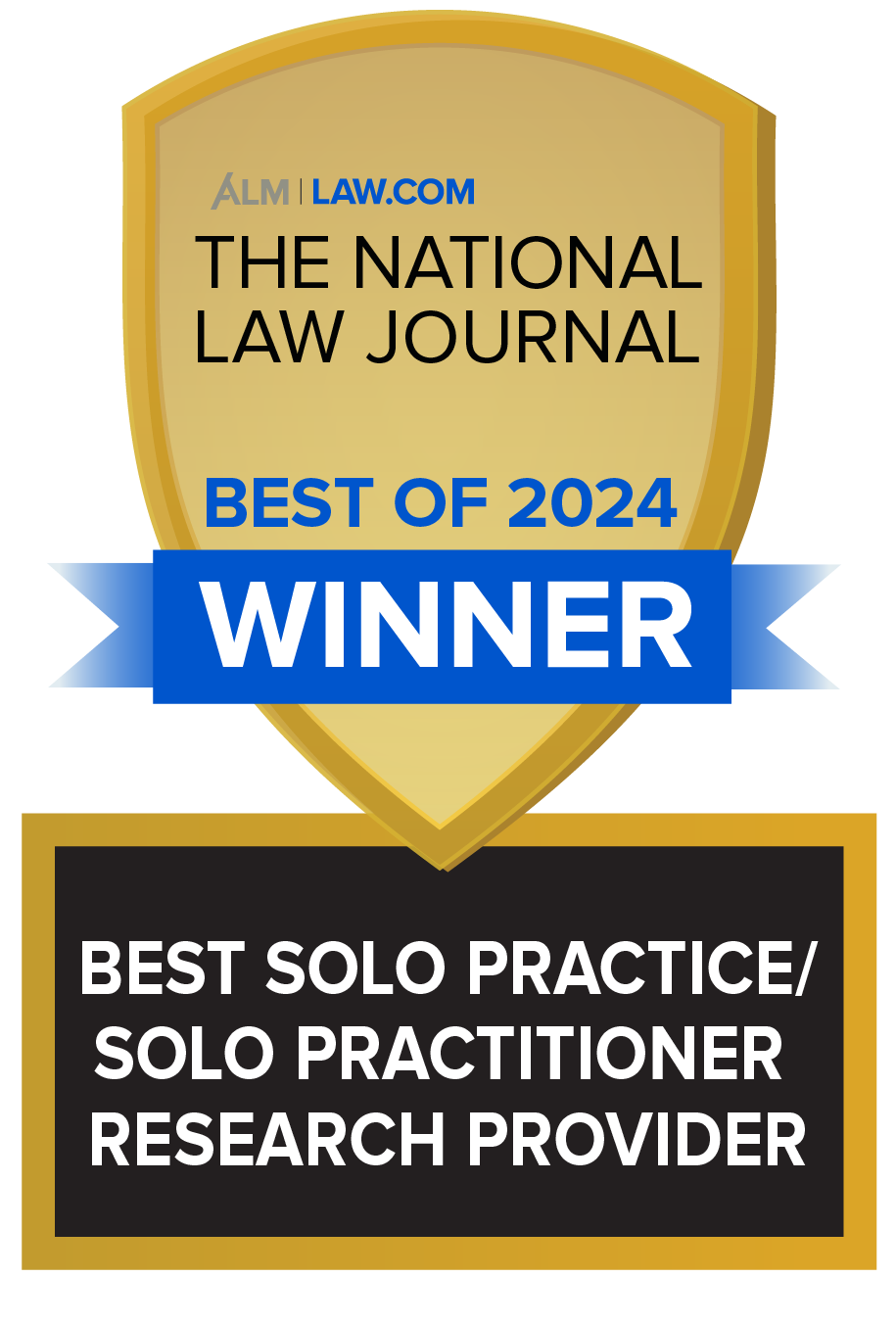 The National Law Journal best of 2024 award logo