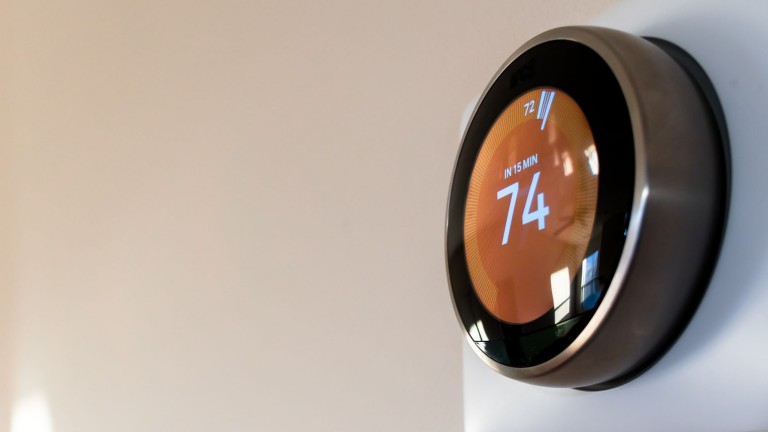 2880x1100 of a smart home thermostat